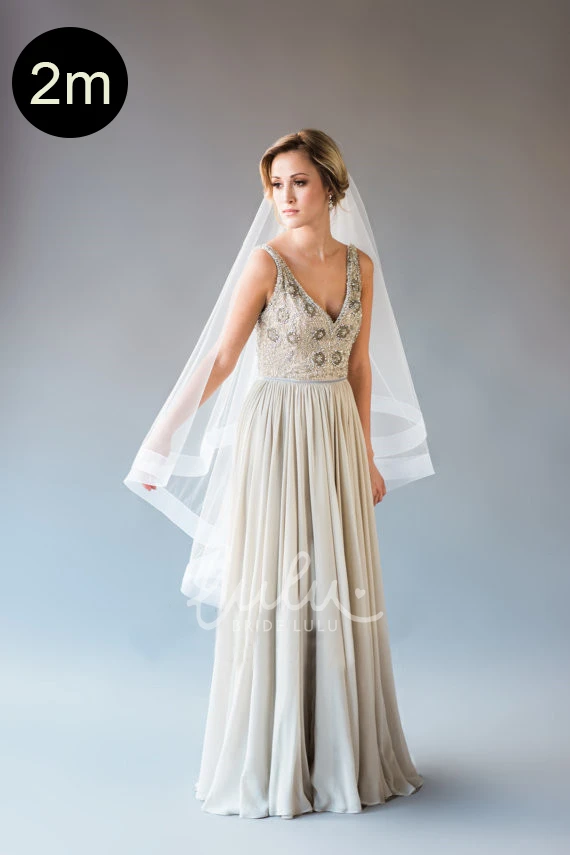 Elbow Length Soft Tulle Wedding Veil Simple Elegant