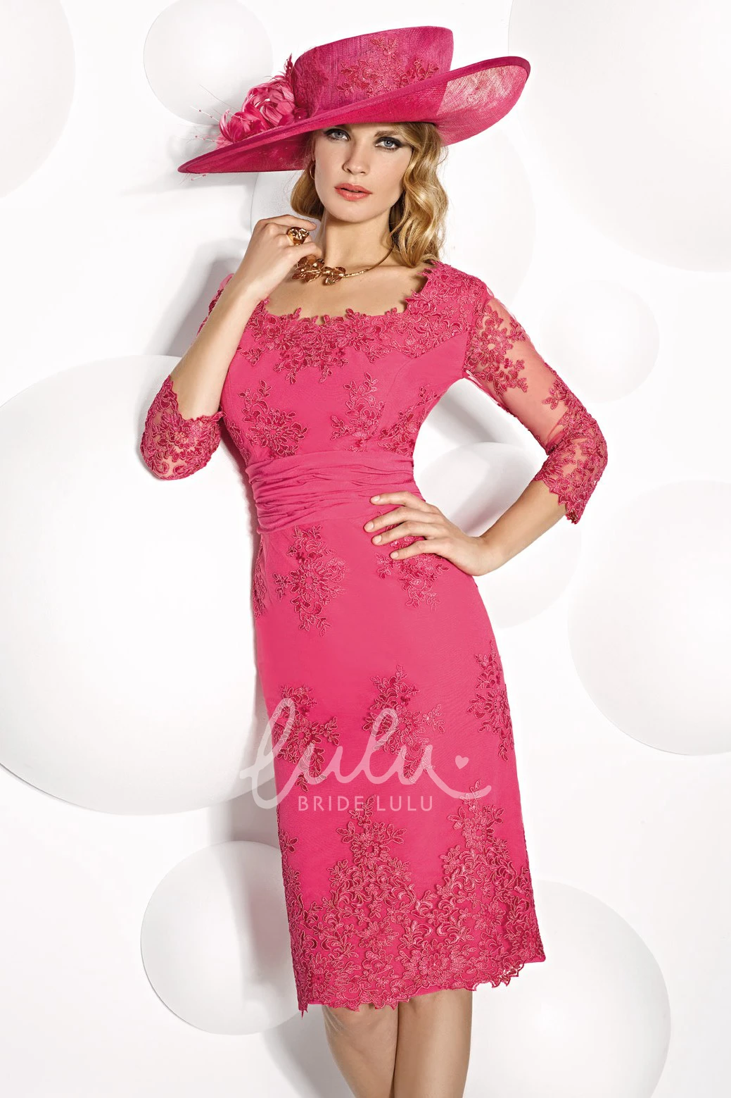 Illusion Sleeve Chiffon Mother Of The Bride Dress Square Neck Mini Length