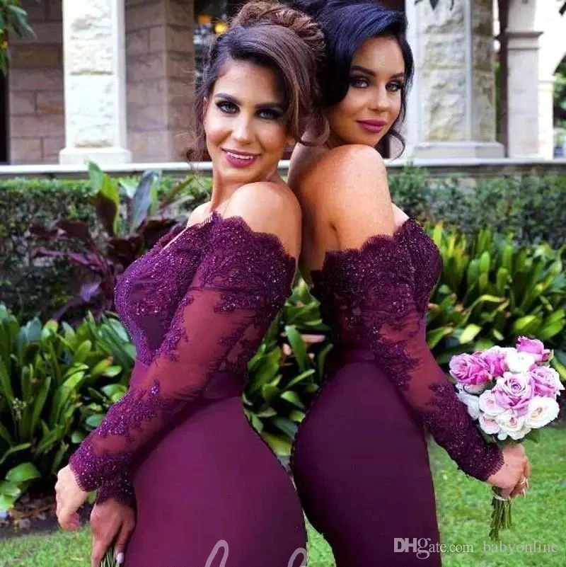 Off-the-shoulder Mermaid Dress with Floor-length and Beading Sequins Modern Evening Dress