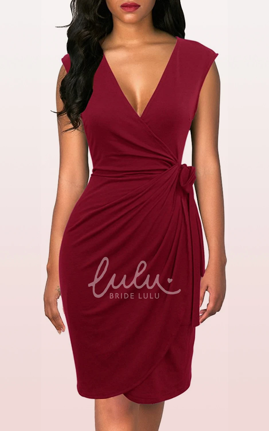 Jersey Sheath Dress Short Sleeve Casual Sexy Draped Ruched