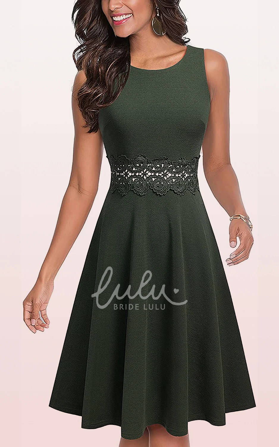 Modest A Line Sleeveless Spandex Formal Dress with Appliques and Sash