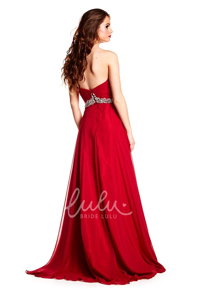 Mermaid Beaded Satin V-Neck Prom Dress Sleeveless Deep-V Back Elegant