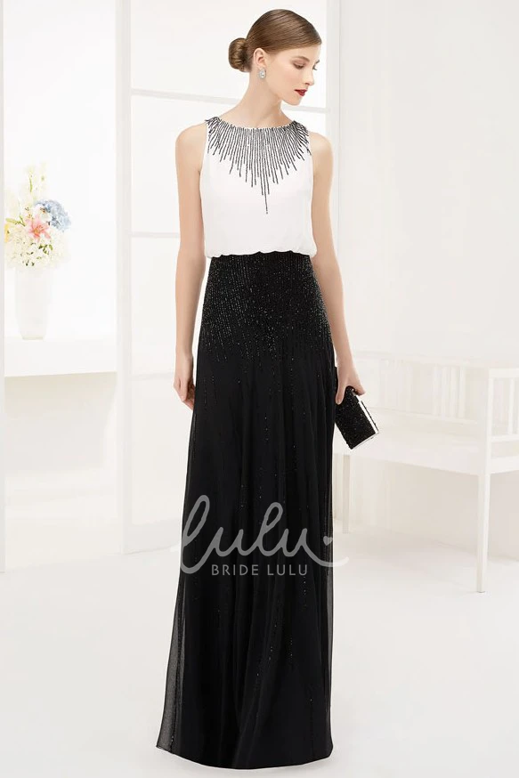 Sleeveless Chiffon Prom Dress with Sequins and Back Keyhole Elegant Long Prom Dress 2025