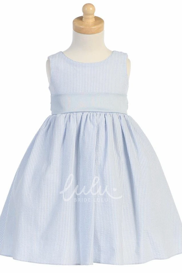 Sleeveless Flower Girl Dress Tea-Length Flowy Boho