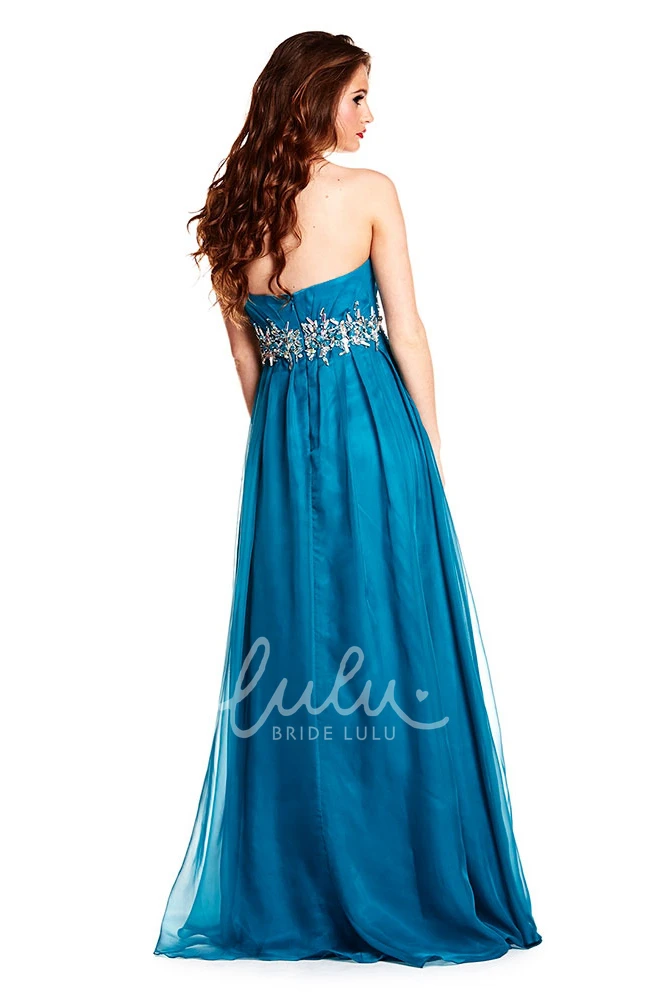 Sweetheart Chiffon Prom Dress with Criss-Cross Back and Sleeveless Design