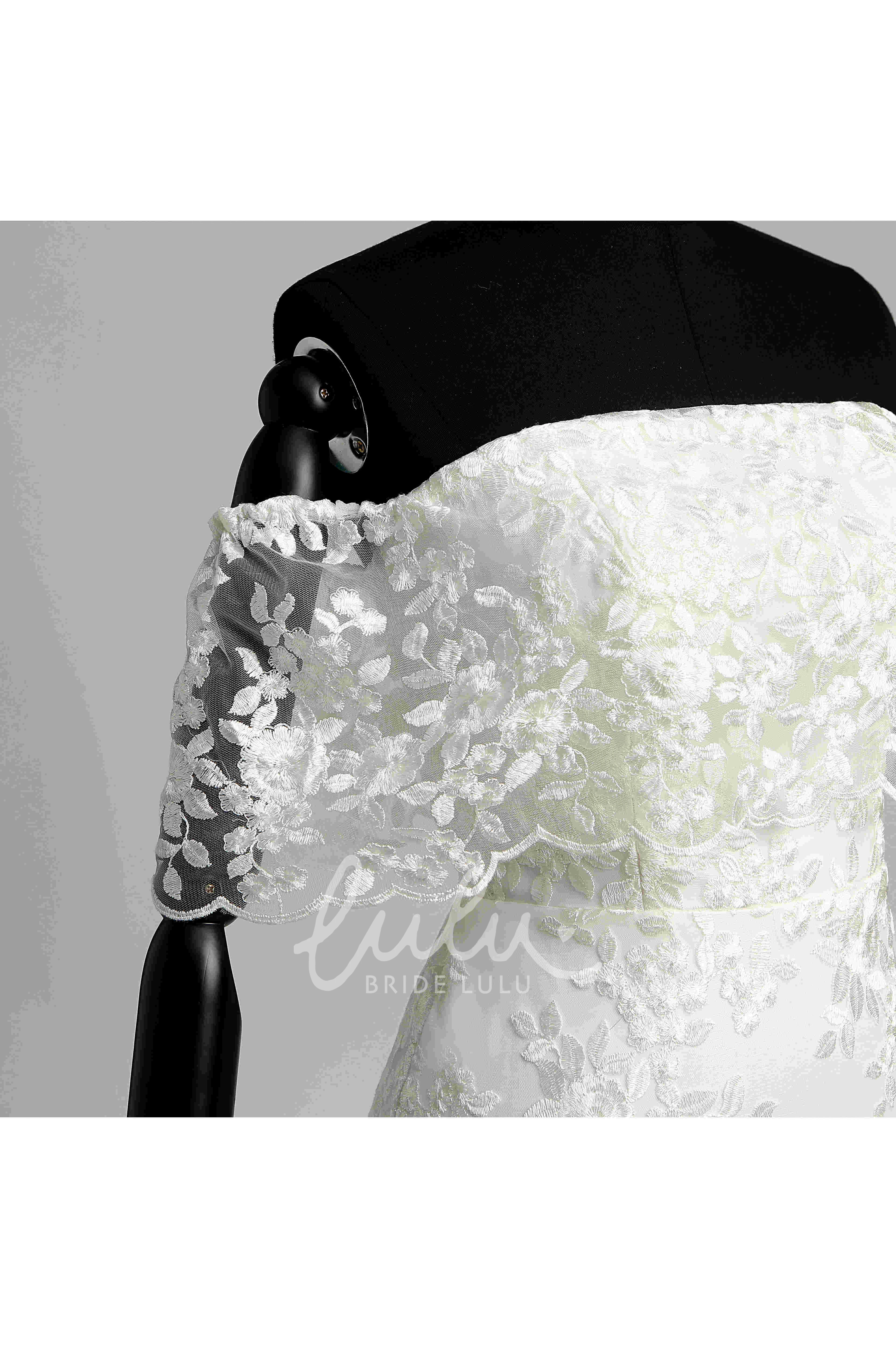 Lace Mermaid Wedding Dress with Trumpet Silhouette and Ruffles