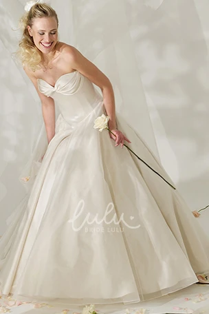 Sweetheart Satin Ball Gown Wedding Dress