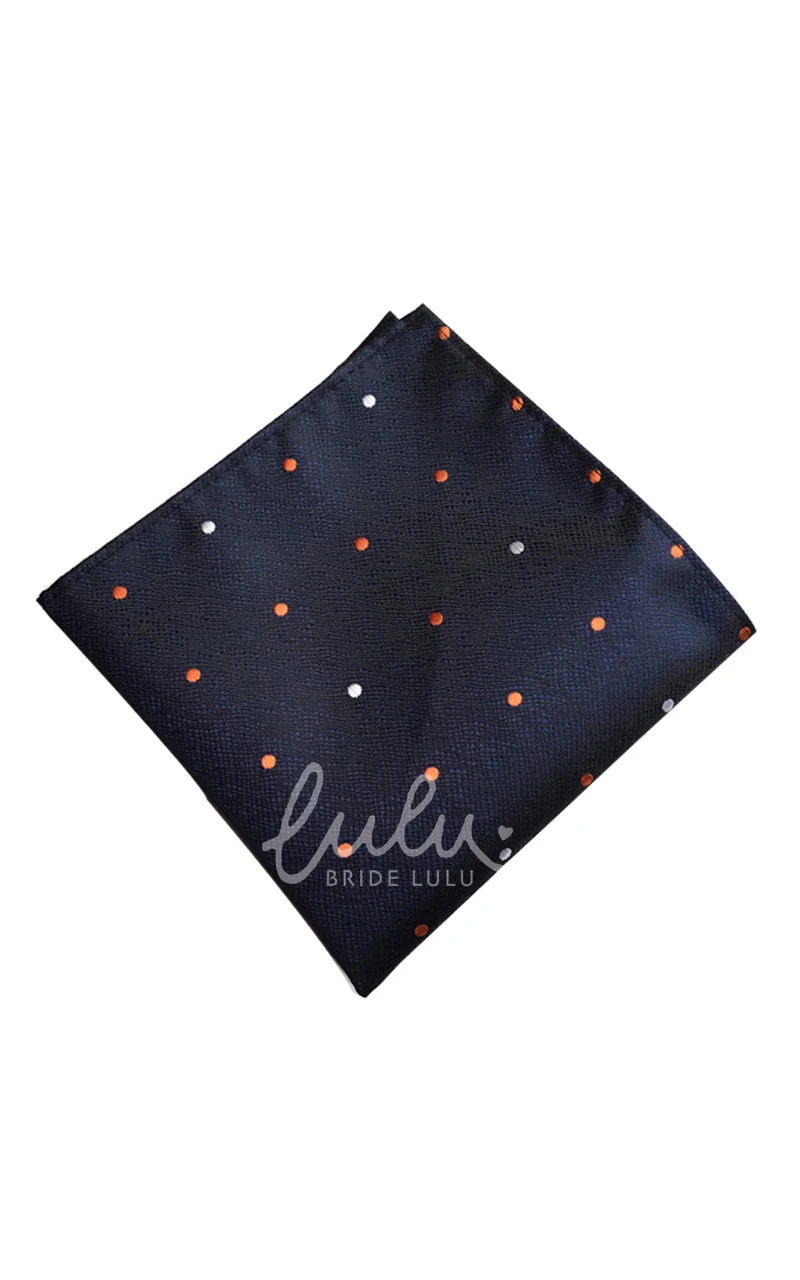 Floral Print and Polka Dot Pocket Square-10 Color Options