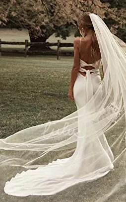 Sexy Satin Wedding Dress with Long Sleeves Sheath Split Front Open Back