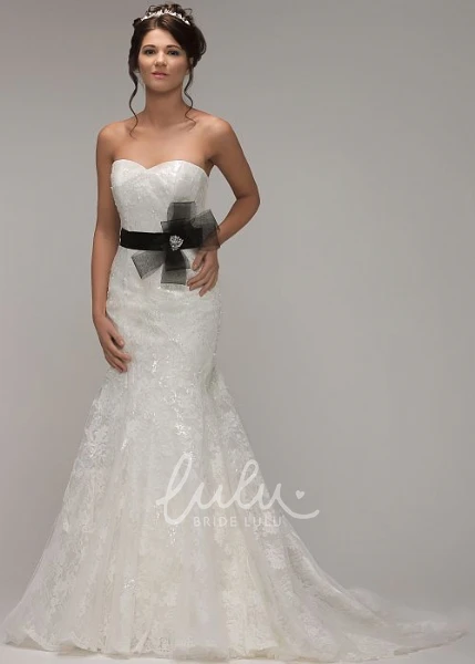 Lace Sweetheart Wedding Dress with Corset Back Sheath