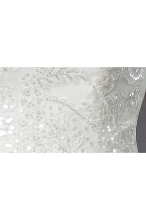 Sequined Sheath Wedding Dress with Sweetheart Neckline and Trumpet Skirt