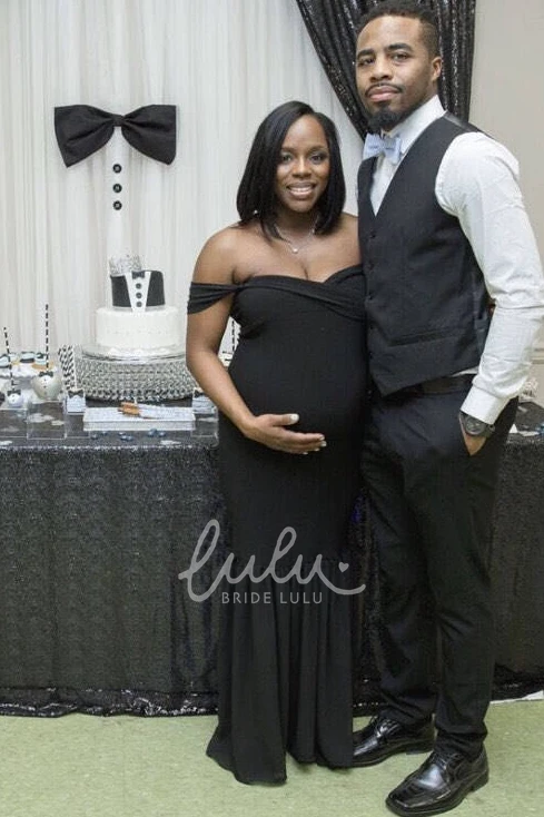 Trumpet Mermaid Maternity Prom Dress with Sweep Train