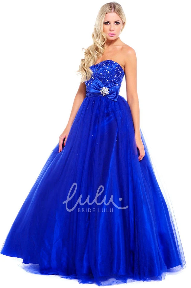 Sweetheart Tulle Prom Dress with Beading Sleeveless Ball Gown