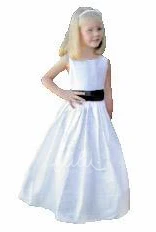 Flower Girl Dress with Scoop Neck and Sleeveless Design