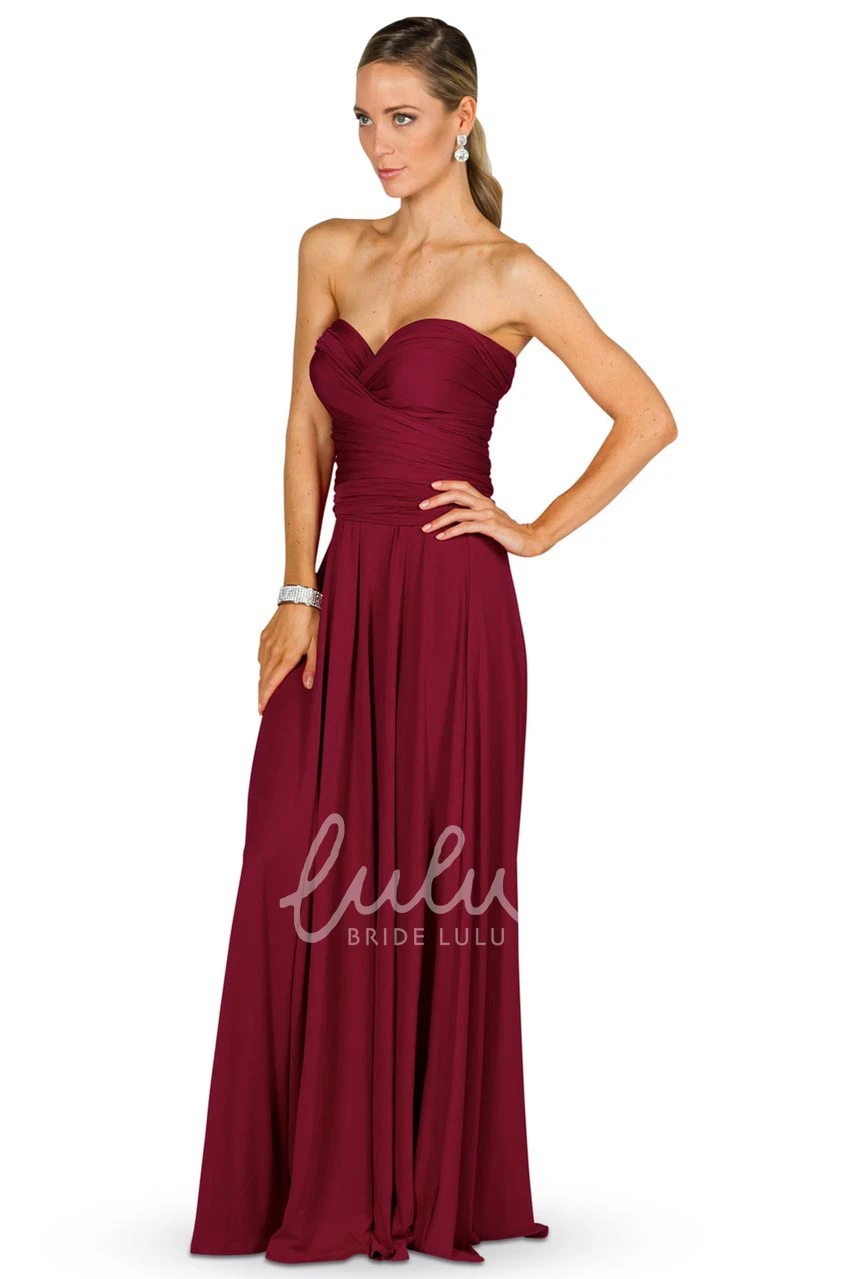 Halter Sleeveless Chiffon Bridesmaid Dress with Ruching Modern Convertible Style