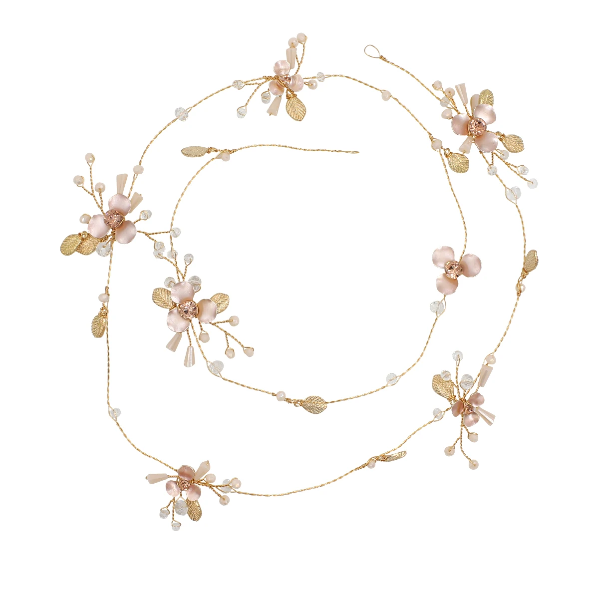 Charming Alloy Crystal Golden Headbands