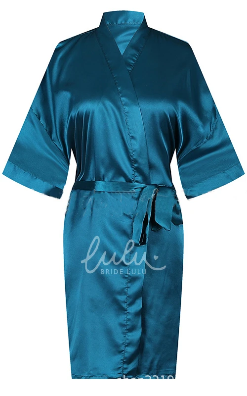 Plain Bride Bridesmaid Short Robe