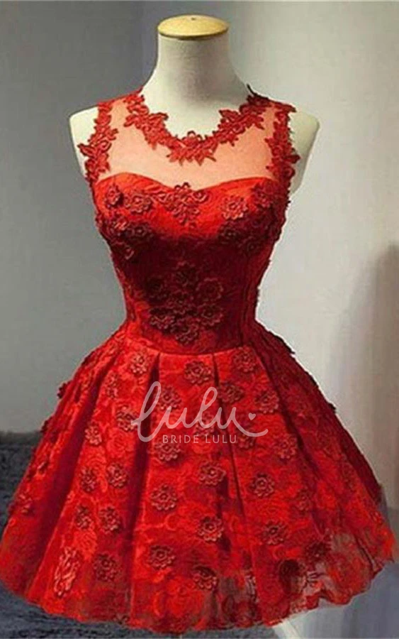 V-Neck Lace Dress with Pleats for Bridesmaids