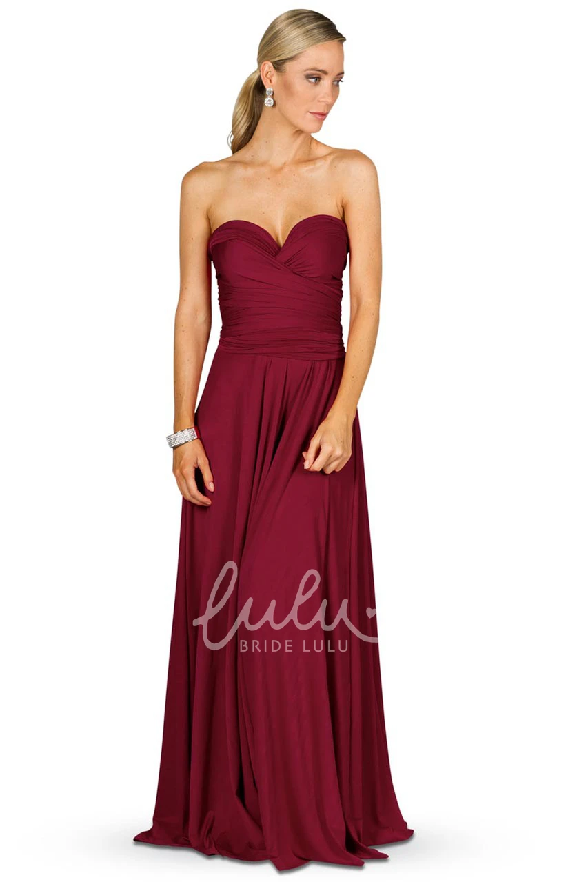 Halter Sleeveless Chiffon Bridesmaid Dress with Ruching Modern Convertible Style