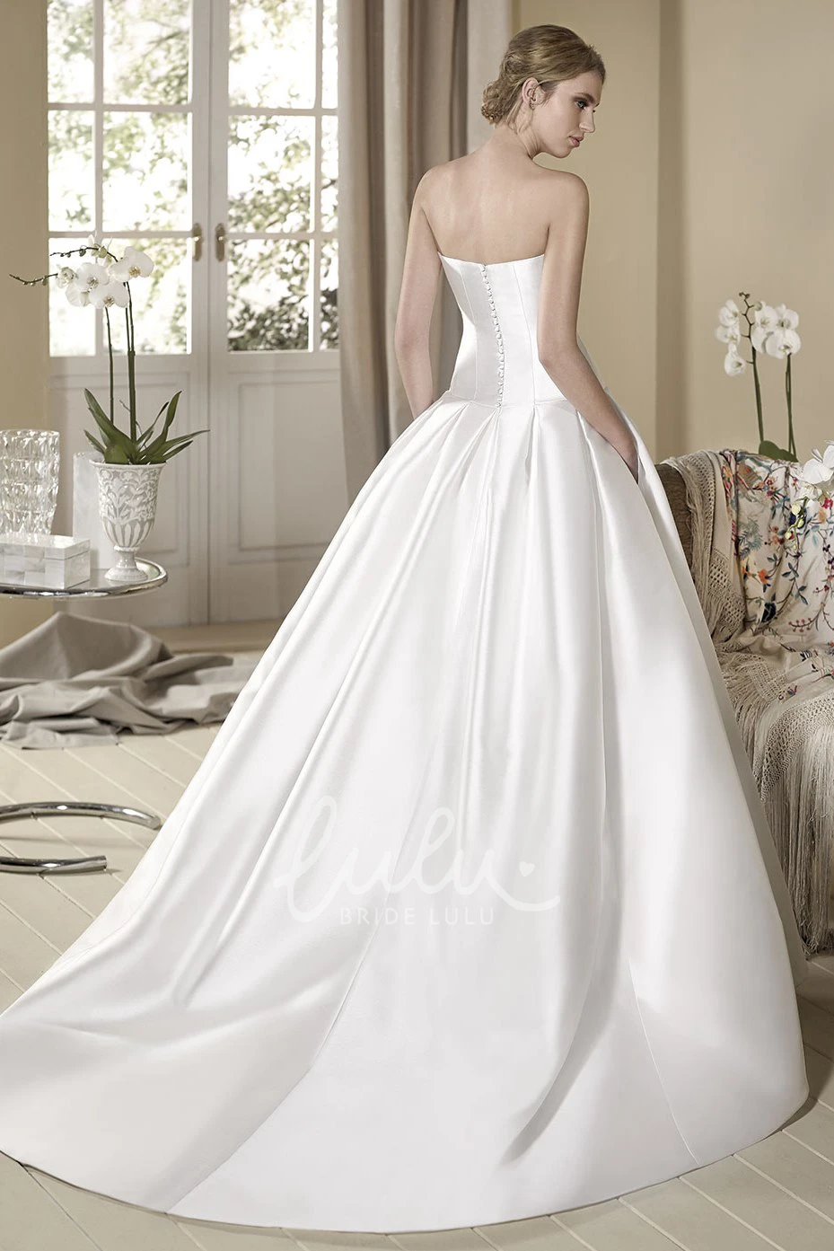 Lace Satin Wedding Dress with Cape A-Line Maxi Cap-Sleeve