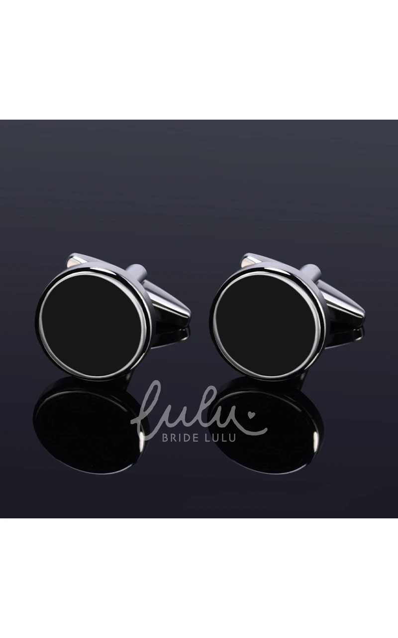 Simple Classic Alloy Cufflinks-10 Styles