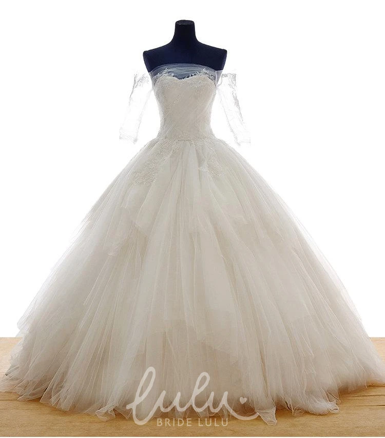 Off-Shoulder Lace Princess Bridal Ball Gown Romantic and Dreamy