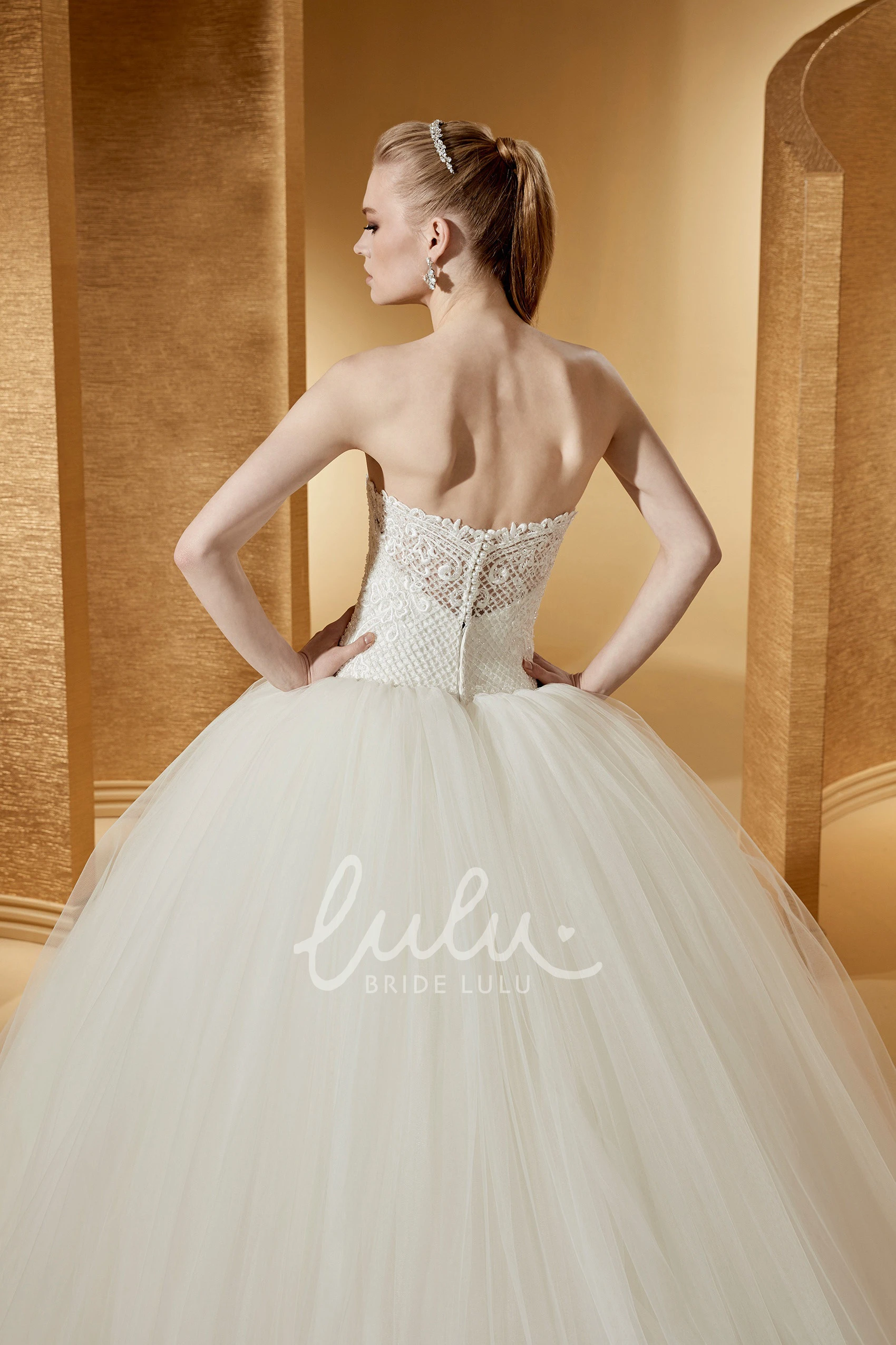 Sleeveless Ball Gown with Embroideries and Open Back Elegant and Modern