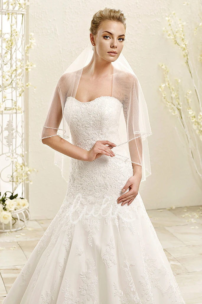 A-Line Lace Wedding Dress Sweetheart Neckline