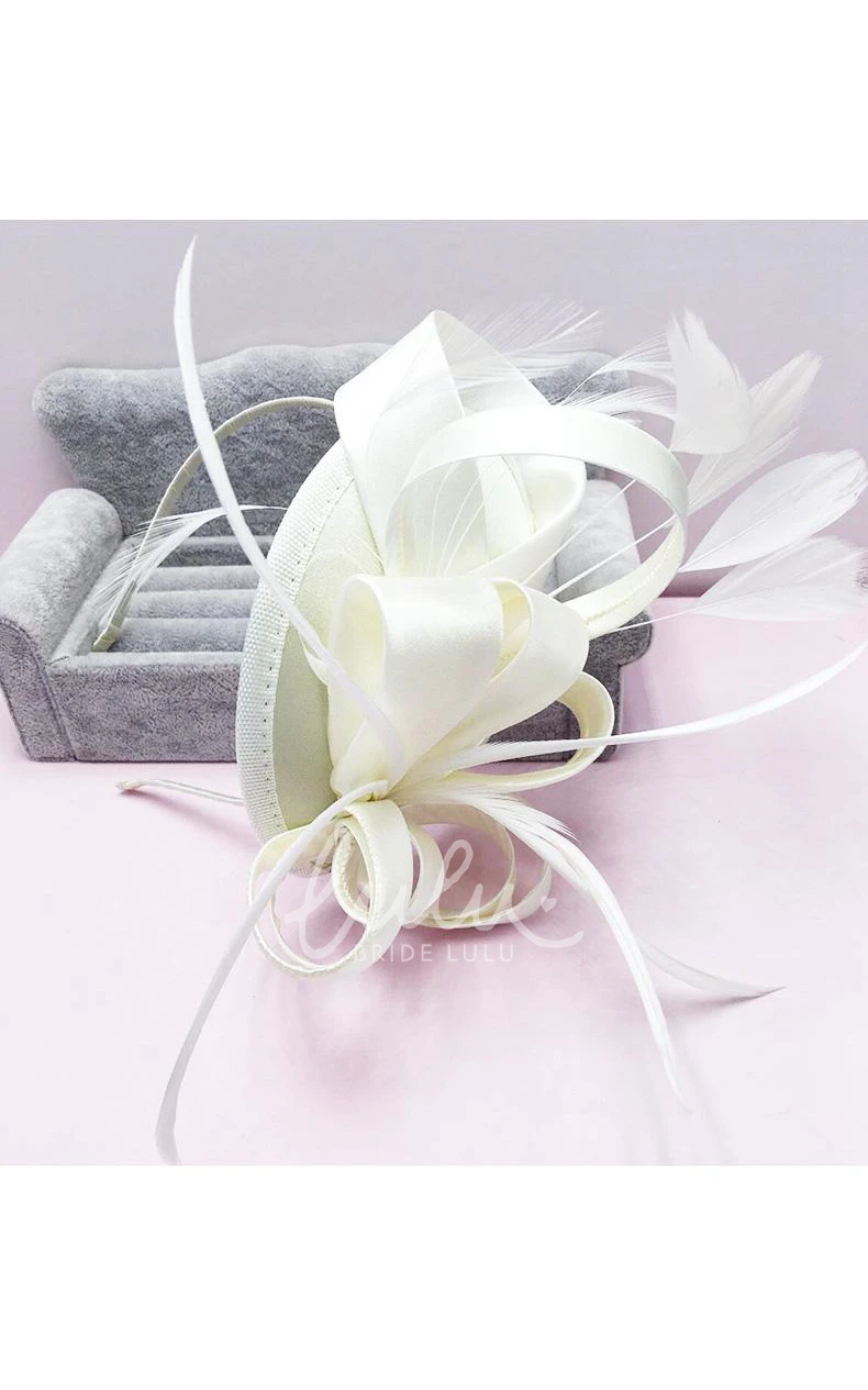 Europe Sapphire Blue Satin Hair Band Bridal Wedding Dress with Red Headdress