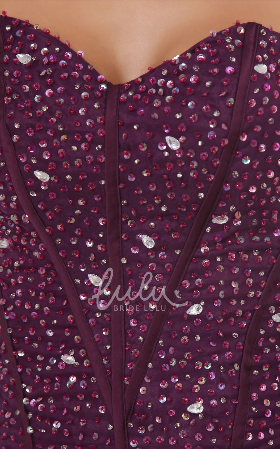 A-Line Prom Dress with Organza Ruffles and Beading Sweetheart Ball Gown