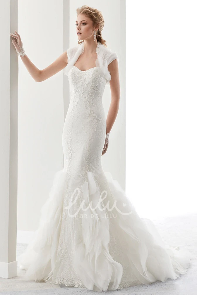 Lace Sheath Wedding Dress with Sweetheart Neckline and Mermaid Style