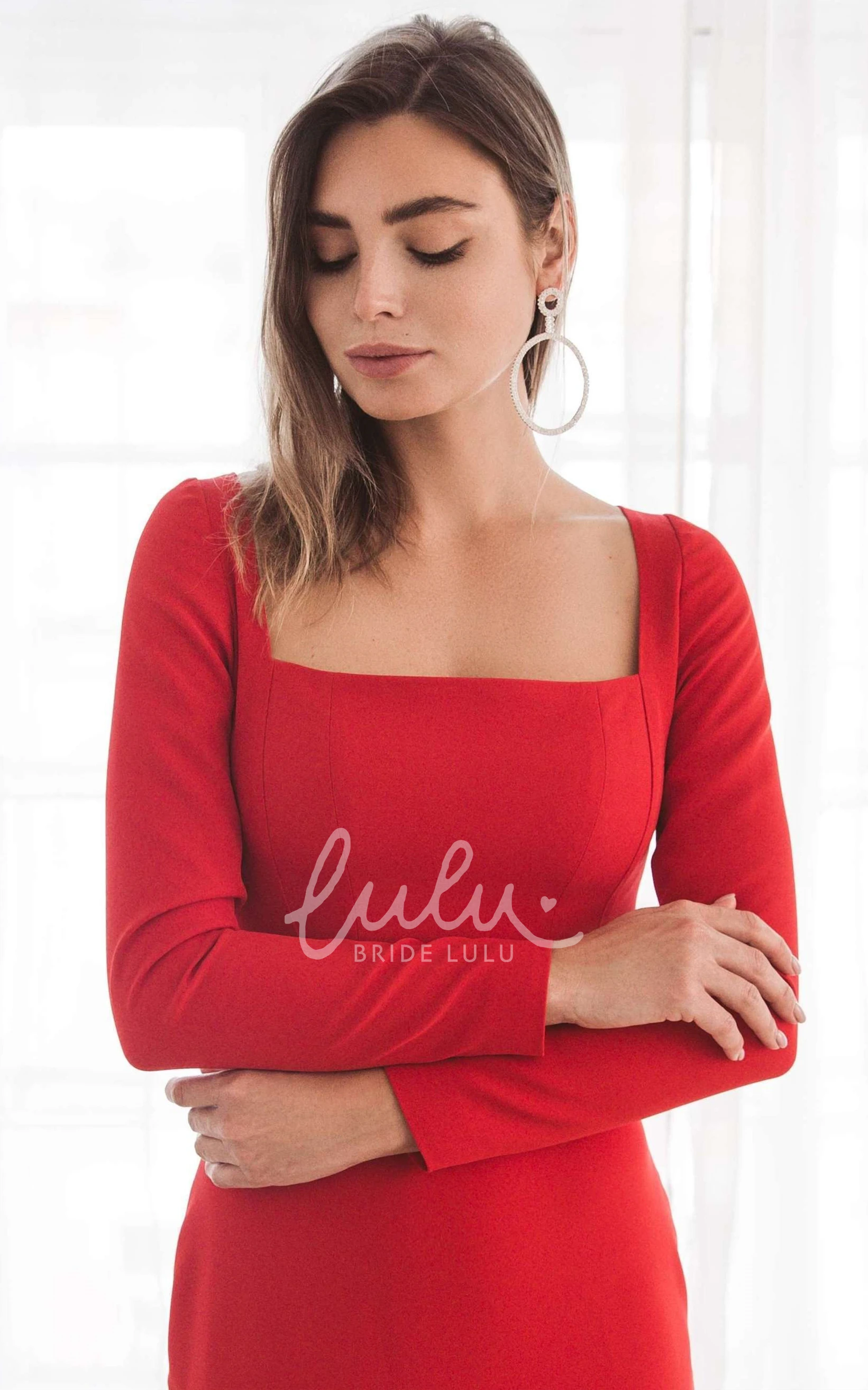 Mermaid Satin Square Neck Prom Dress with Ruching Gorgeous