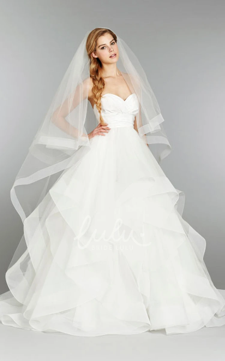 Tulle Ball Gown with Sweetheart Neckline and Ruched Waist