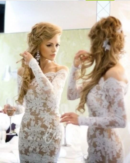 Nude Mermaid Lace Bridesmaid Dress with Elegant Floor-length Design