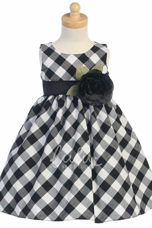 Tiered Sleeveless V-Neck Flower Girl Dress Elegant Wedding Dress