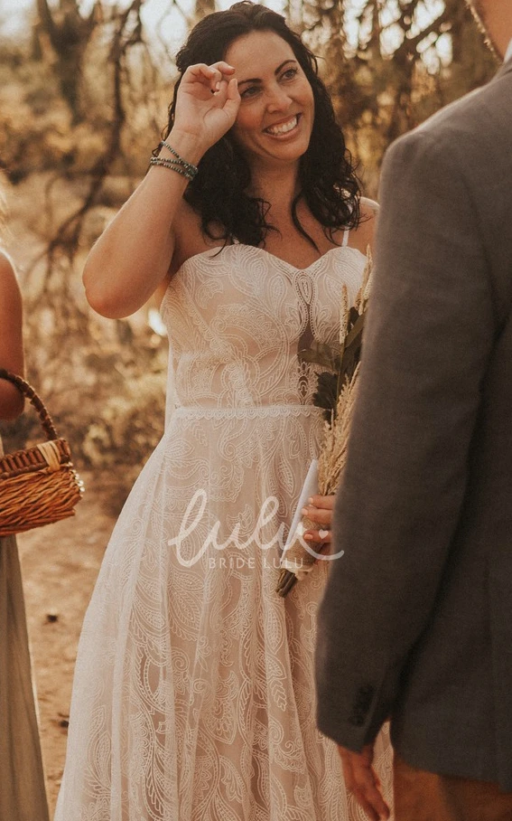 Sexy A Line Tulle Wedding Dress Spaghetti Train Casual Garden