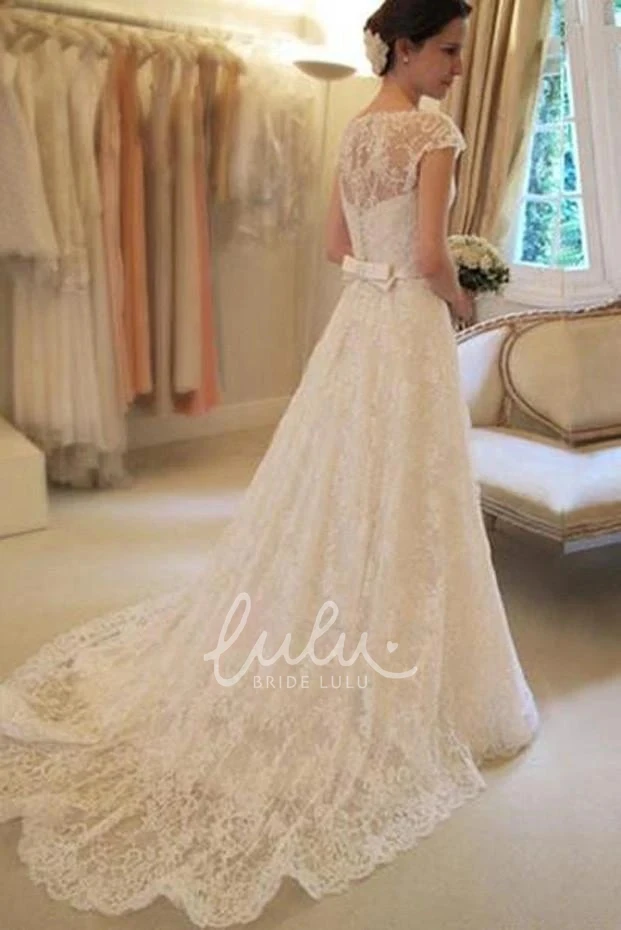 Cap Sleeve Lace A-Line Princess Wedding Dress New Arrival 2025