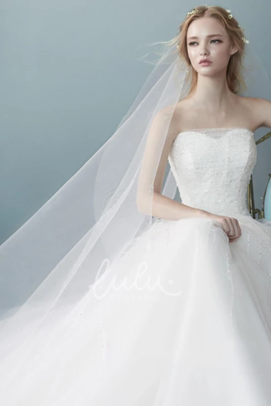 Plain Long Fluffy Wedding Veil for Elegance