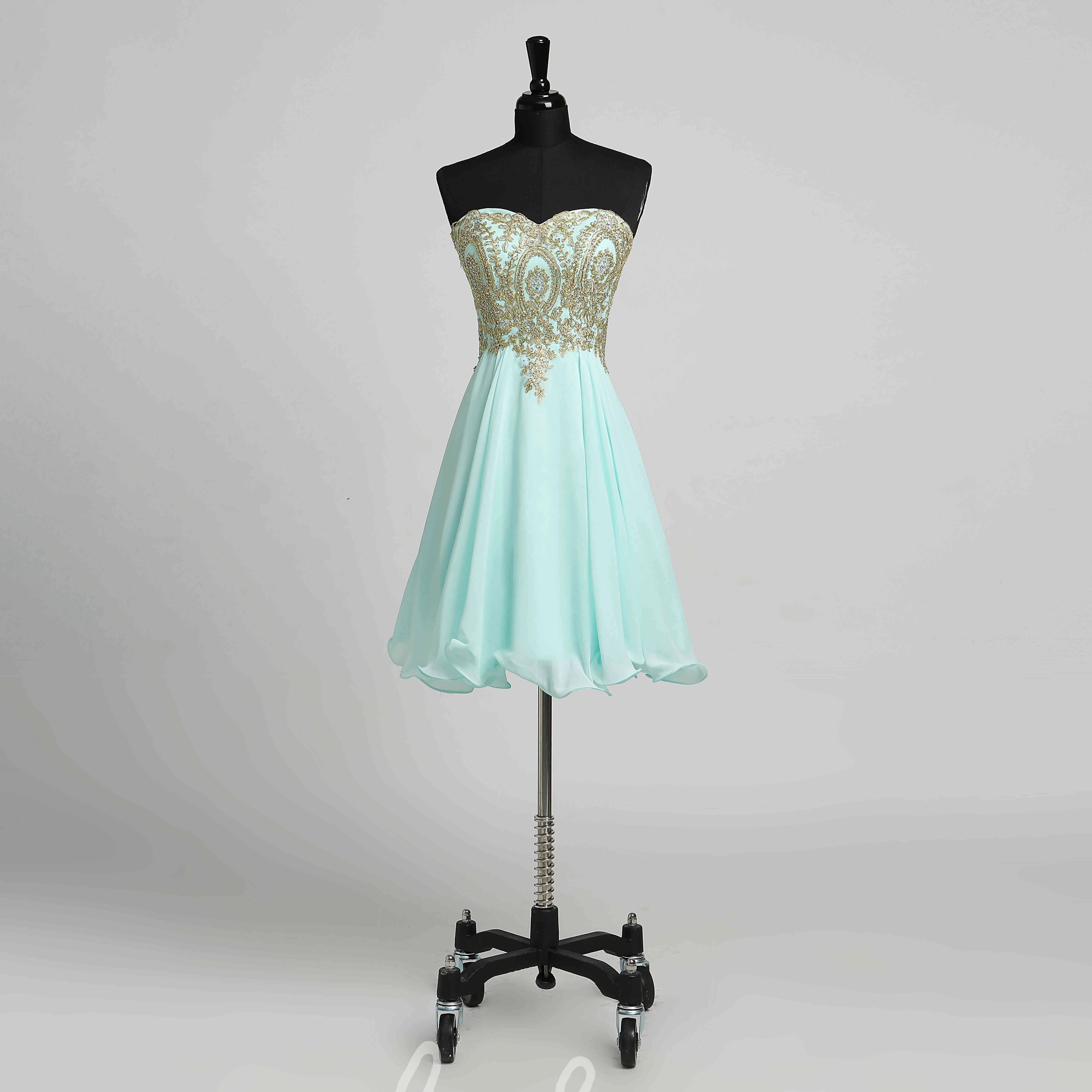 Sexy Chiffon Sheath Strapless Prom Dress with Beading and Open Back