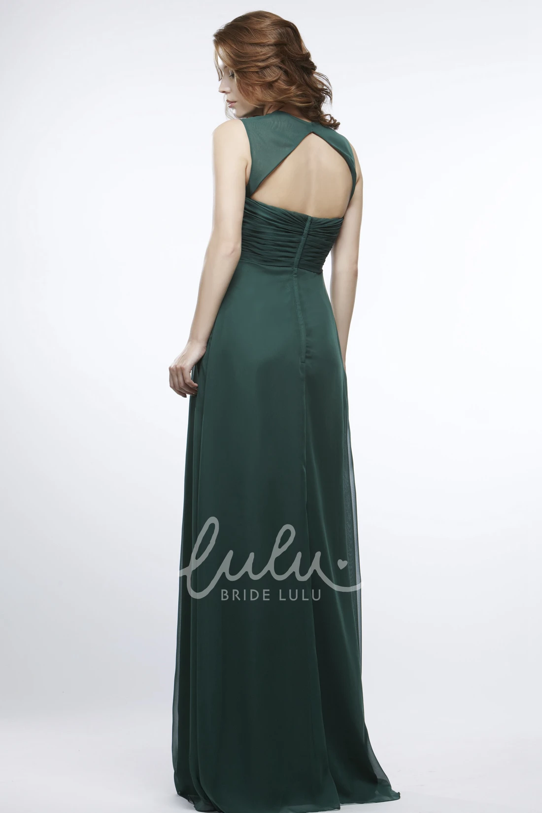 Cap Sleeve Sweetheart Criss-Cross Chiffon Bridesmaid Dress With Keyhole Modern Bridesmaid Dress