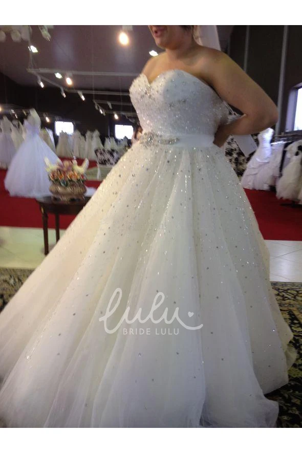 Tulle Sweetheart A-Line Wedding Dress with Zipper