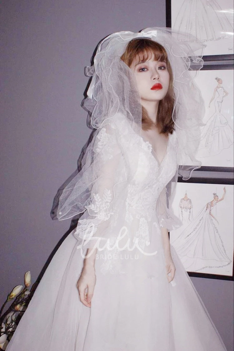 Multiple Layers Tulle Wedding Veil with Soft Puffiness