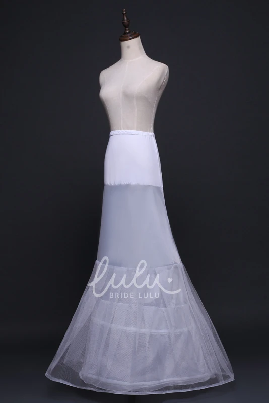 Fishtail Wedding Petticoat with Elastic Belt and Trailing Mesh Yarn Wedding Dress Accessories