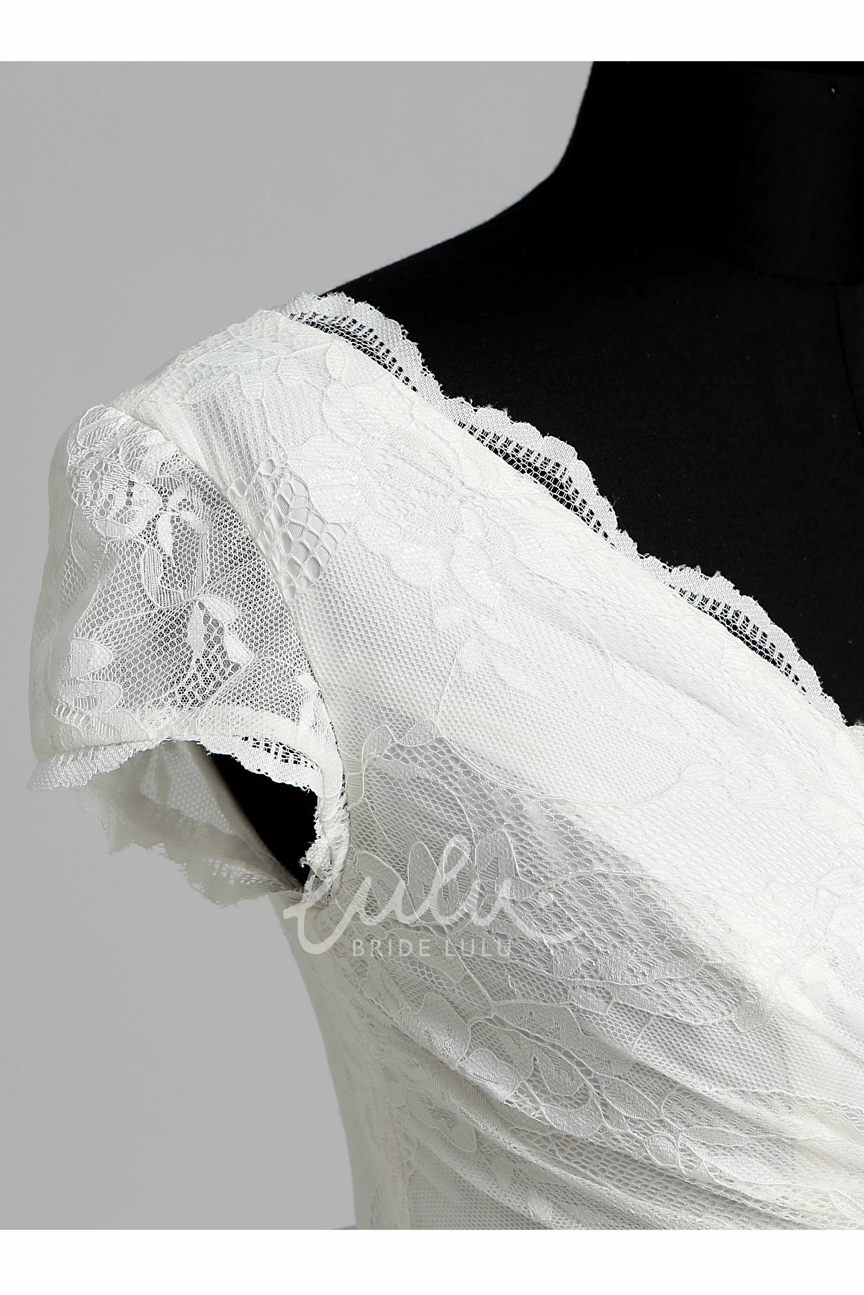 Beach Maternity Wedding Dress with Bow Sash Ribbon and A-Line Floor-Length Silhouette