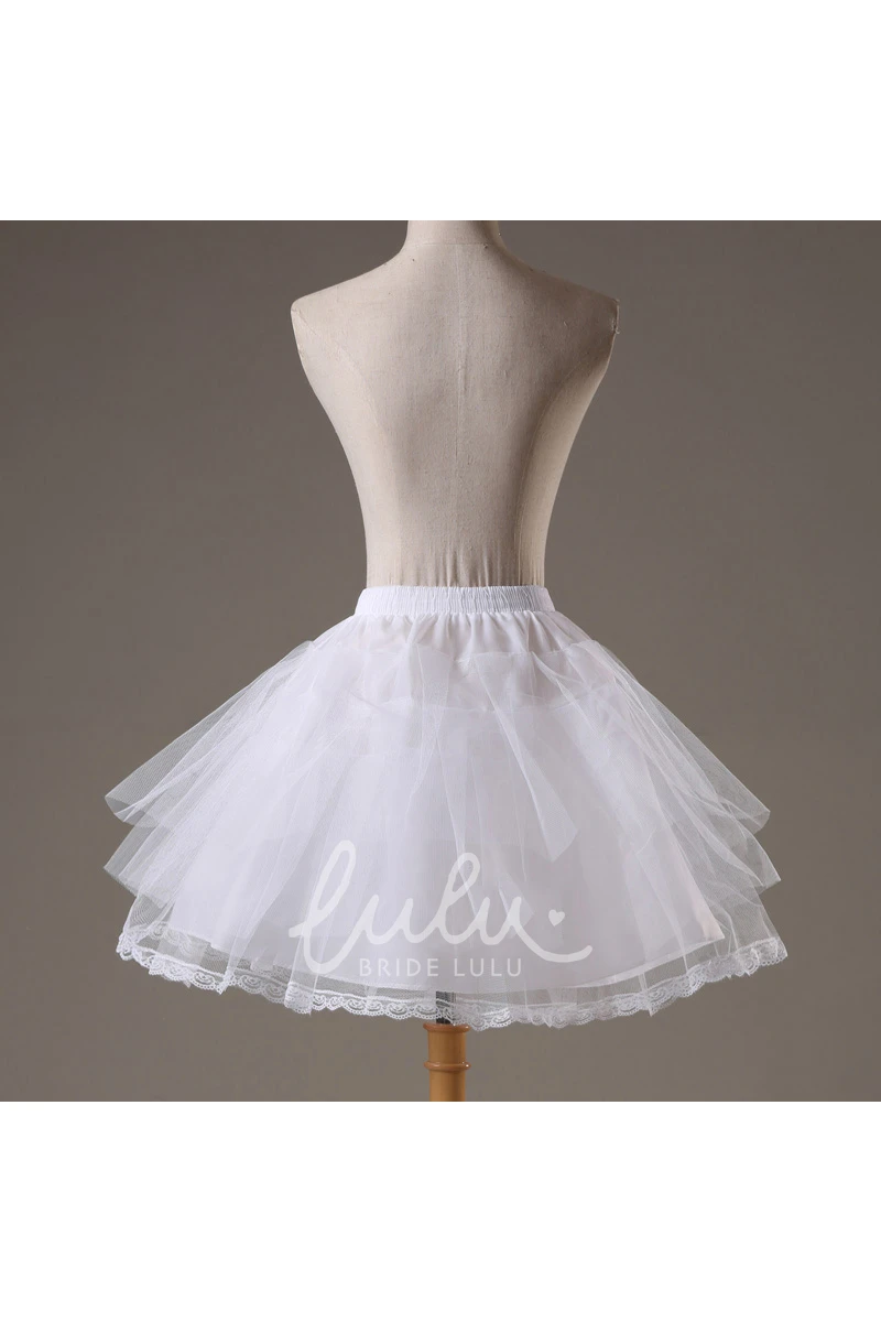 White Short Tutu Skirt with Three-layer Net and Boneless Design Casual Dress