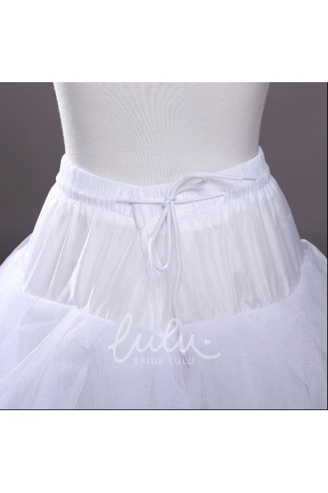 4 Tiers Tutu Tulle Long Dress Petticoat without Steel Ring and Trace