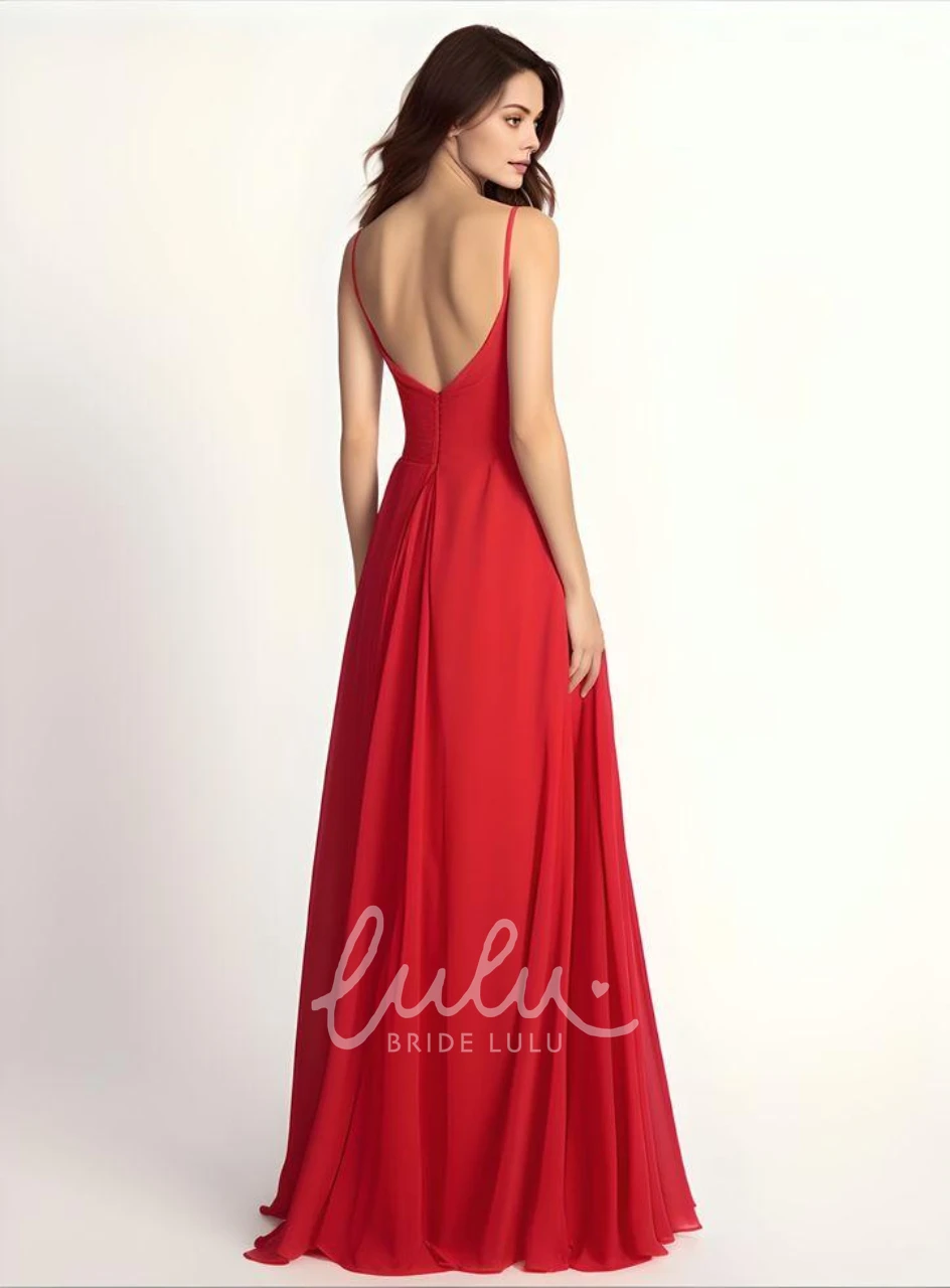 Casual A-Line Chiffon Bridesmaid Dress with Halter Neck and Split Front 2025 Classy