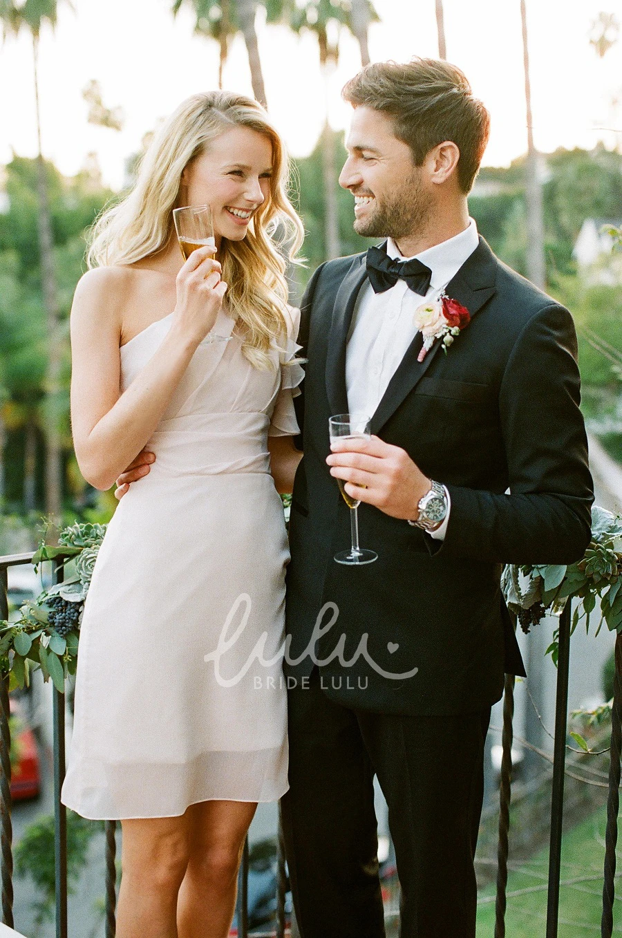 Criss-Cross Sleeveless Chiffon Bridesmaid Dress Multi-Color Short Convertible