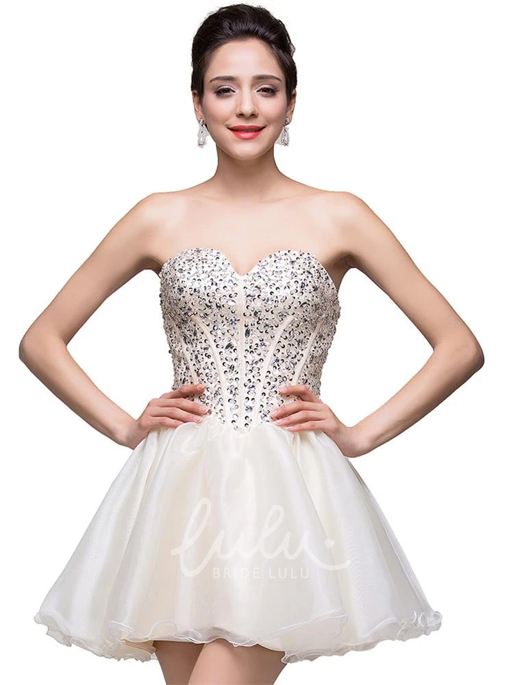 Sweetheart Crystal Prom Dress with Tulle Skirt