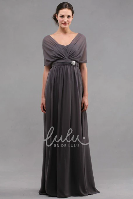 Sweetheart Empire Chiffon Bridesmaid Dress with Criss-Cross Classy Bridesmaid Dress